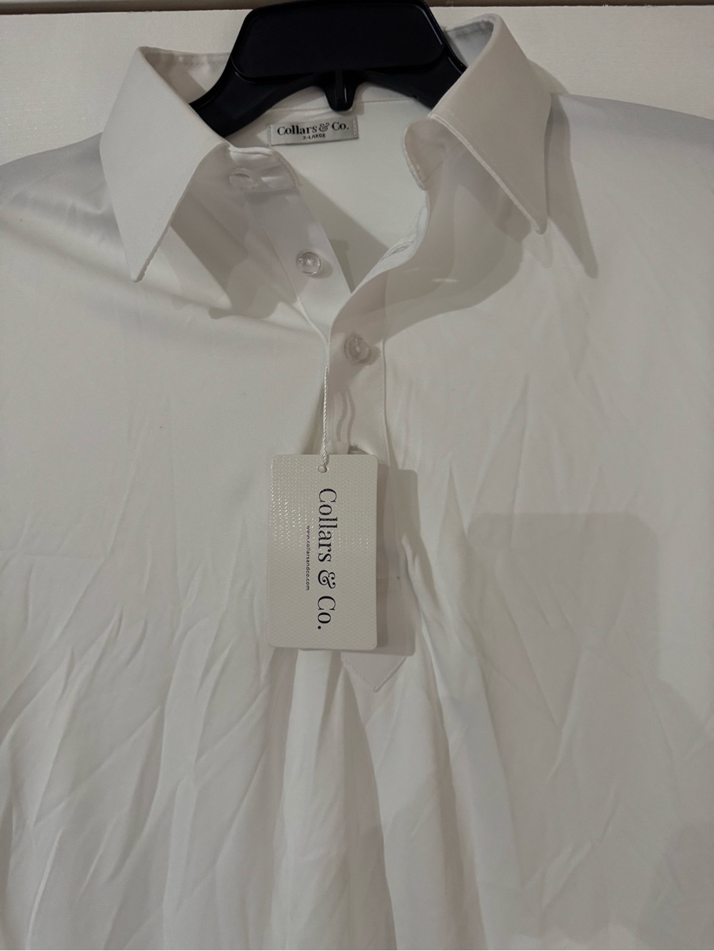 Collars & Co. Men's Slim Fit White Dress Shirt